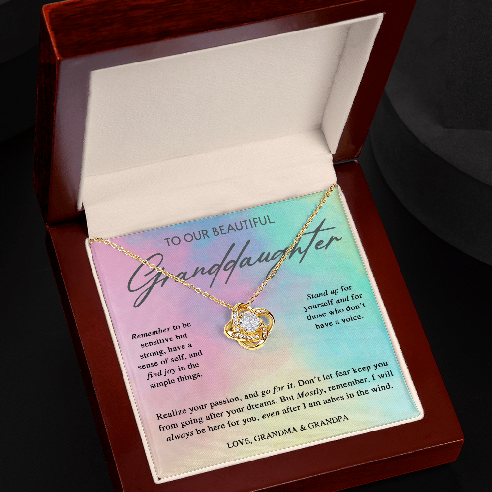 To My Beautiful Granddaughter, Love Grandma & Grandpa, Birthday Ideas, Pendant Jewelry Necklaces Gifts ideas for Daughter Teens Girls, Graduation Birthday Pendant Jewelry with Message Card and Gift Box