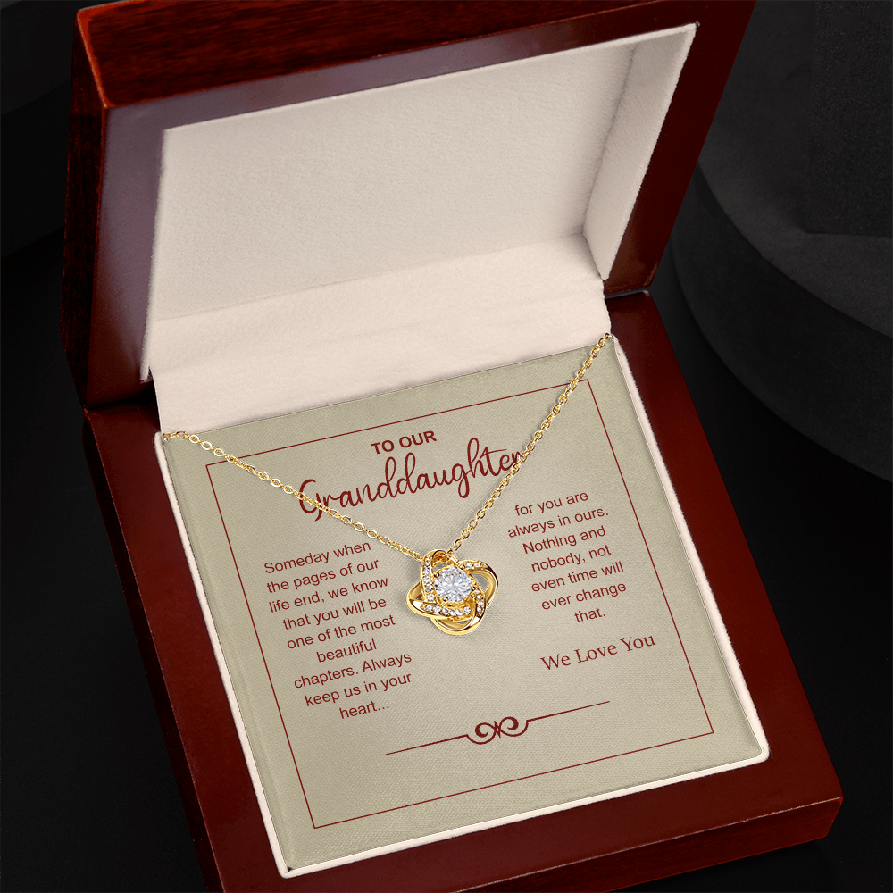 Granddaughter Gifts From Grandma and Granddaughter Birthday Message Card Necklace From Grandmother or Grandpa Jewelry Charm Present with Message Card and Gift Box, Inspirational Christmas Gifts Jewelry Necklace for Beautiful Daughter on Thanksgiving Day