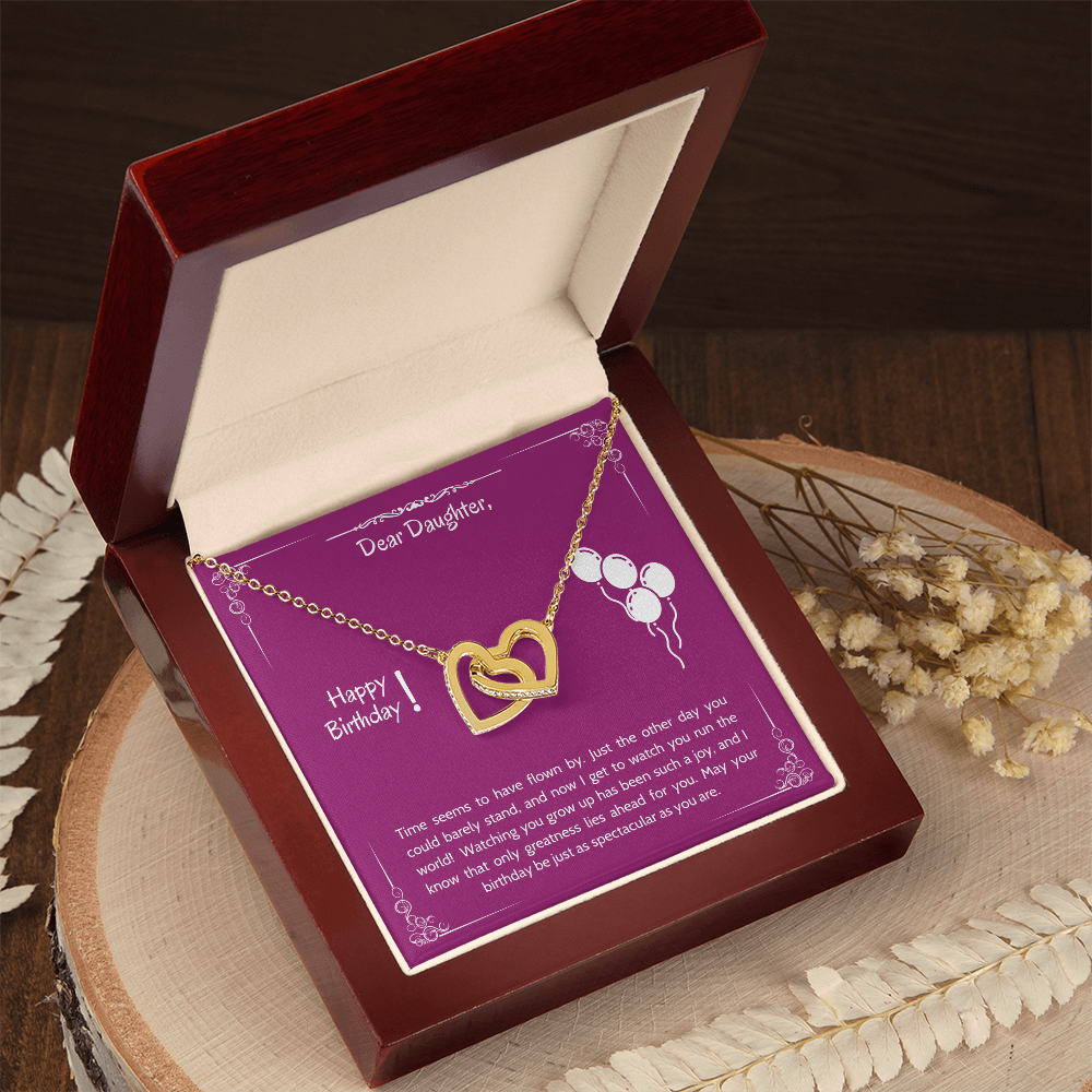 Dear Daughter Happy Birthday Gifts, Daughter Gifts From Mom & Dad, Gifts For Daughter From Dad, Daughter Pendant Necklaces, Daughter Jewelry From Mommy And Daddy, Daughter Necklace Birthday Christmas Gifts
