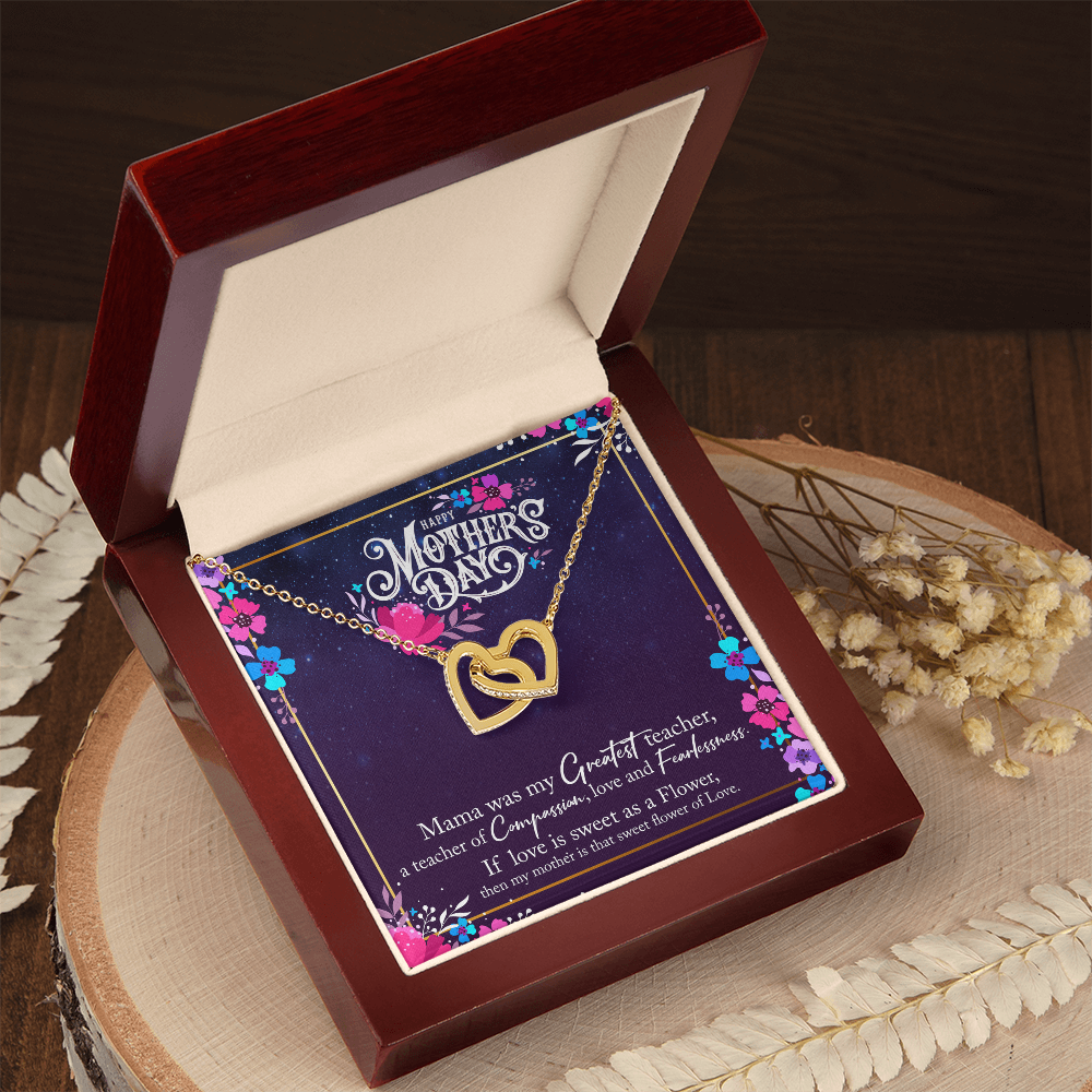 Happy Mother's Day Gifts Ideas for Greatest Teacher, Floral Birthday Necklace From Daughter Son, Sentimental Message Card Gifts for Mom Mommy 2026
