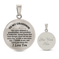 To My Grandson Luxury Circle Necklace, Birthday Gift, Grandson Gifts From Grandparents, To My Grandson Cuban Chain Necklace, To My Grandson Necklace, Necklace For Grandson From Grandpa, Christmas Gift From Grandmother, Grandson Necklace From Grandma