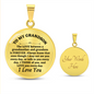 To My Grandson Luxury Circle Necklace, Birthday Gift, Grandson Gifts From Grandparents, To My Grandson Cuban Chain Necklace, To My Grandson Necklace, Necklace For Grandson From Grandpa, Christmas Gift From Grandmother, Grandson Necklace From Grandma