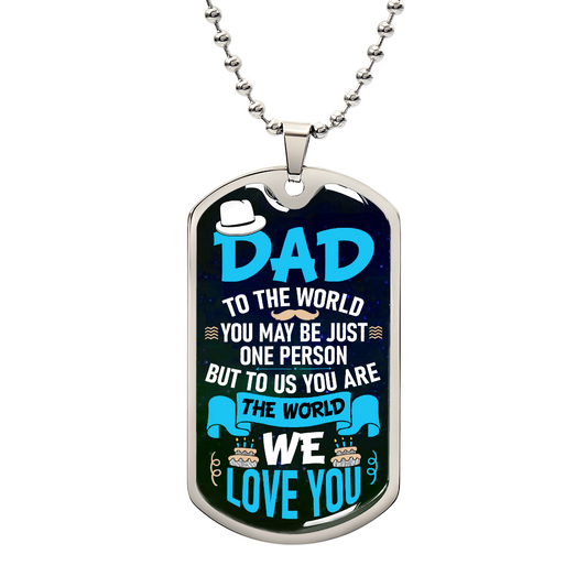 Dad Daddy Gifts Necklace from Daughter Son Father's Day Gifts for Dad Dog Tag Necklace for Men Birthday Christmas Gift for Father Daddy Gifts Thank You Gifts for Dads Neckalces