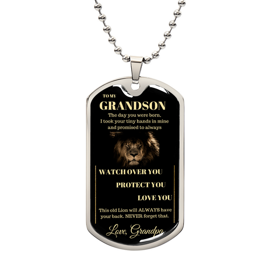 Grandson Gifts from Grandma, Gifts for Grandson, Heartfelt Quote for Birthday, Christmas, Graduation, Gift From Grandma To Grandson, To My Grandson Necklace Gifts From Grandmother