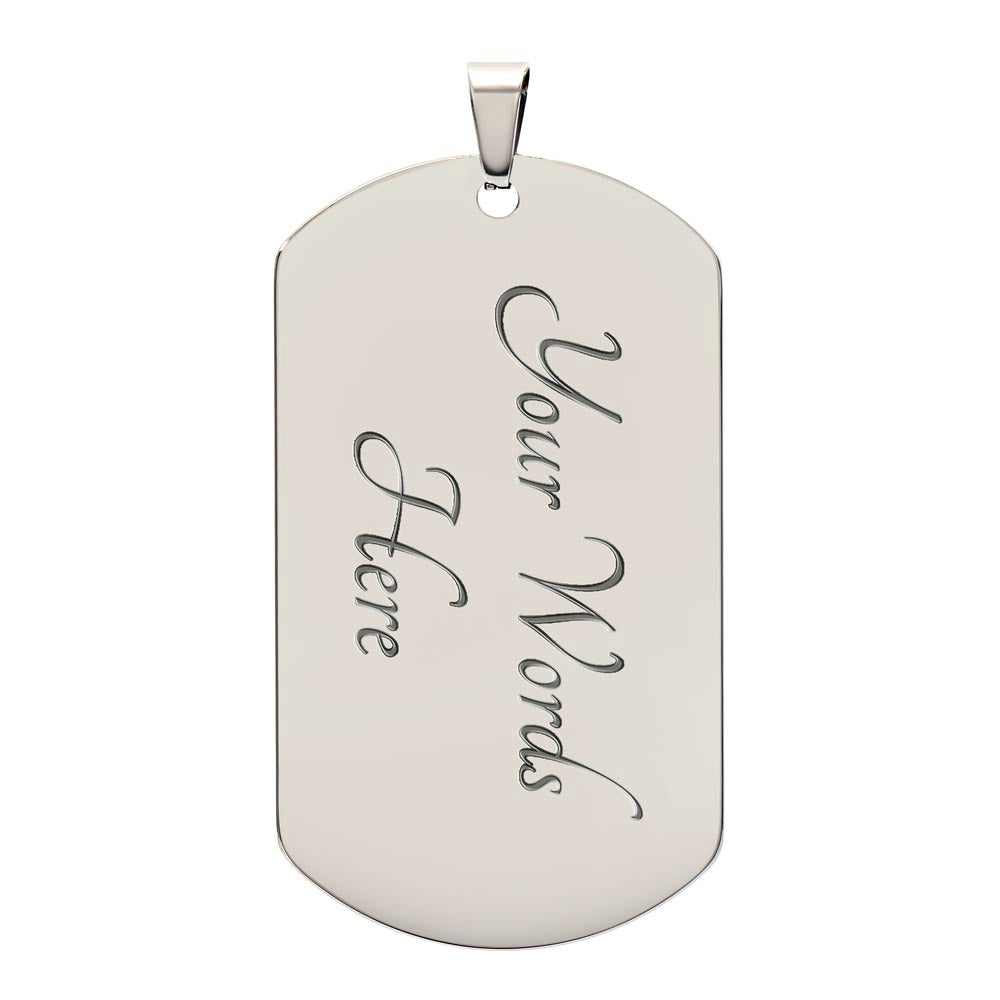 To My Grandson from Nana Inspirational Necklace Dog Tag Pendant Necklace Always Remember You Are Braver Than You Believe Motivational Encouragement Dogtags Jewelry Birthday Graduation Gifts,  Love Nana