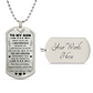 To My Son Necklace from Dad Sons Inspirational Dog Tag Necklace Gifts for Men Boys Birthday Graduation Gifts for Teen Boys Son I Love You Gifts from Dad Father and Son Resin Military Necklaces