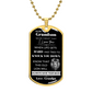 To My Grandson Never Forget That I Love You, Know That This Old Lion Will Always Have Your Back Love, Grandpa, Christmas Gift From Grandfather, Gift From Grandpa To Grandson, To My Grandson Necklace Gifts From Grandpa