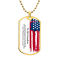 To My Grandson Dog tag Gift Necklace, Birthday Gift For Grandson, Christmas Gift From Grandmother, Gift From Grandpa To Grandson, To My Grandson Necklace Gifts From Grandpa, Grandma, USA Flag