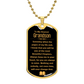 To My Grandson Dog tag Gift Necklace, Birthday Gift For Grandson, Christmas Gift From Grandmother, Gift From Grandpa To Grandson, To My Grandson Necklace Gifts From Grandpa, Grandma