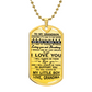 To My Grandson from Grandma I Want You To Believe Love Mom Dog Tag Military Air Force Navy Coast Guard Necklace Ball Chain Gift for Best Son Birthday and Graduation, Grandmother Grandson Necklace Fixed