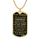 Grandson Gifts from Grandma, Inspirational Dog Tag Necklace 18K Gold Finish – Gifts for Grandson, Heartfelt Quote for Birthday, Christmas, Graduation Gifts Idea