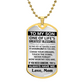 To My Son Necklace from Mom Sons Inspirational Dog Tag Necklace Gifts for Men Boys Birthday Graduation Gifts for Teen Boys Son I Love You Gifts from Mama Mother and Son