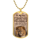 To My Son Pendant Necklace Inspirational Dog Tag Necklace Love You from Father Gift Military Jewelry, Son Mother Father Pendant Gifts Military Necklaces