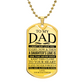To My Dad A Daughter's Love is One That Never Ends, Love Your Daughter, Fathers Day Luxury Dog Tag Necklace Gifts for Daddy, Father's Day Gifts for Dad from Daughter, Birthday Christmas Gift Ideas