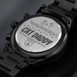 Christmas Gift For Cat Lover Man, Mens Engraved Watch, Chronograph Watch Gift For Him, Anniversary Gift For Husband, Boyfriend Birthday Gift, Christmas Gift For Dad, Stepdad Gift, Birthday Gift From Kids, Custom Watch For Dad, Stepdad Christmas Present