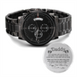 Daddy First Father's Day Watch Gifts, Happy First  Fathers Day Love You Forever Dad, Engraved Watch Gift for Dad, Birthday Gift for Dad, Engraved Watch for Him, Cool Father Gift