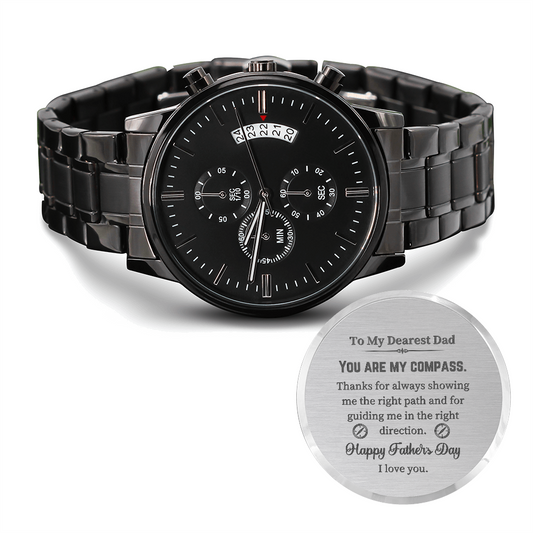 Dad You Are My Compass - Personalized Watch - Gift for Dad on Father's Day, Father's Day gift for Dad, Dad Watch, Thank You Dad, Unique Dad Gift, Daddy Watch, New Daddy Gift, Daddy to be Gift, Happy Fathers Day I Love You Dad