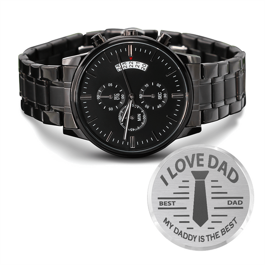 Best Men's Luxury Watches for Dad, Christmas Gift For Dad, Stepdad Gift, Birthday Gift From Kids, Custom Watch For Dad, Stepdad Christmas Present, My Daddy is the Best