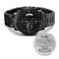 Daddy Happy First Father's Day Gifts for New Dad, Birthday Gift Ideas for Dad, Engraved Watch for Him, Father Gift from Daughter and Son, My Hero, My Friend, My Dad Love Mommy's Tummy