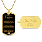 To My Grandson Dog tag Gift Necklace, Birthday Gift For Grandson, Christmas Gift From Grandmother, Gift From Grandpa To Grandson, To My Grandson Necklace Gifts From Grandpa, Grandma