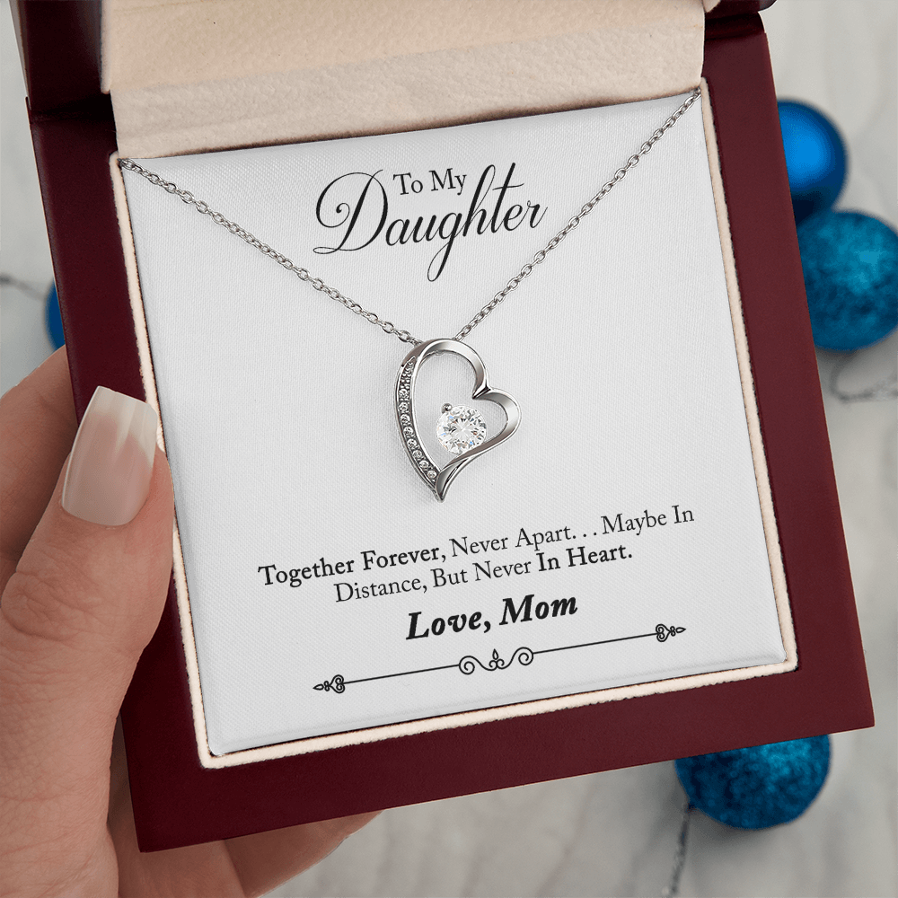 To My Daughter Meaningful Message Card Jewelry Gift for Daughter's Birthday 2026 or Graduation, Thoughtful for Her from Mom, Elegant Necklaces with Sentimental Message