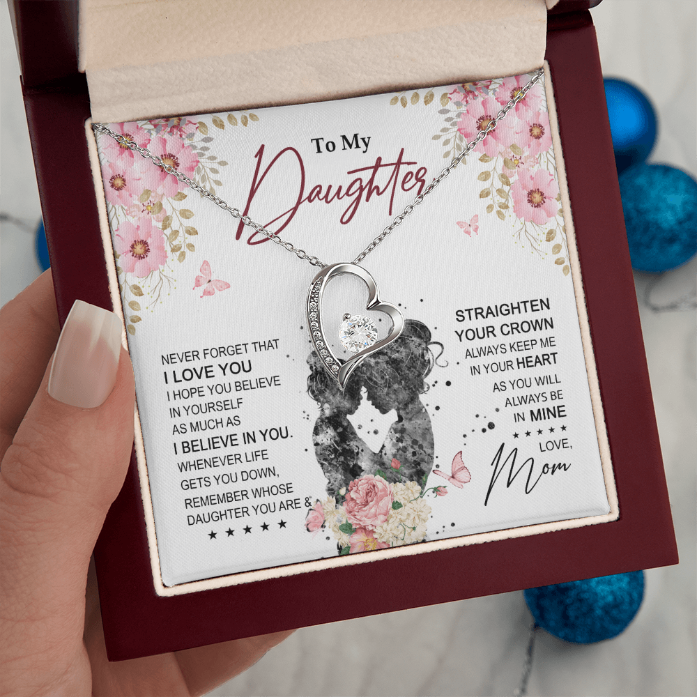 To My Daughter Necklace From Mom With Heartfelt Message & Elegant Box Gifts For Daughter, Beautiful Jewelry Gift On Graduation Birthday 2026