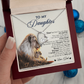 To My Daughter Necklace From Dad With Heartfelt Message, Girl Birthday Present From Daday, Jewelry Gifts for Her Christmas Gift Ideas 2026 Elegant Necklaces with Sentimental Message