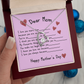 To My Mom Heart Pendant Necklace Necklace From Daughter Christmas Birthday Present, 2026 Mother's Day Gift Ideas, Message Card Jewelry for Her