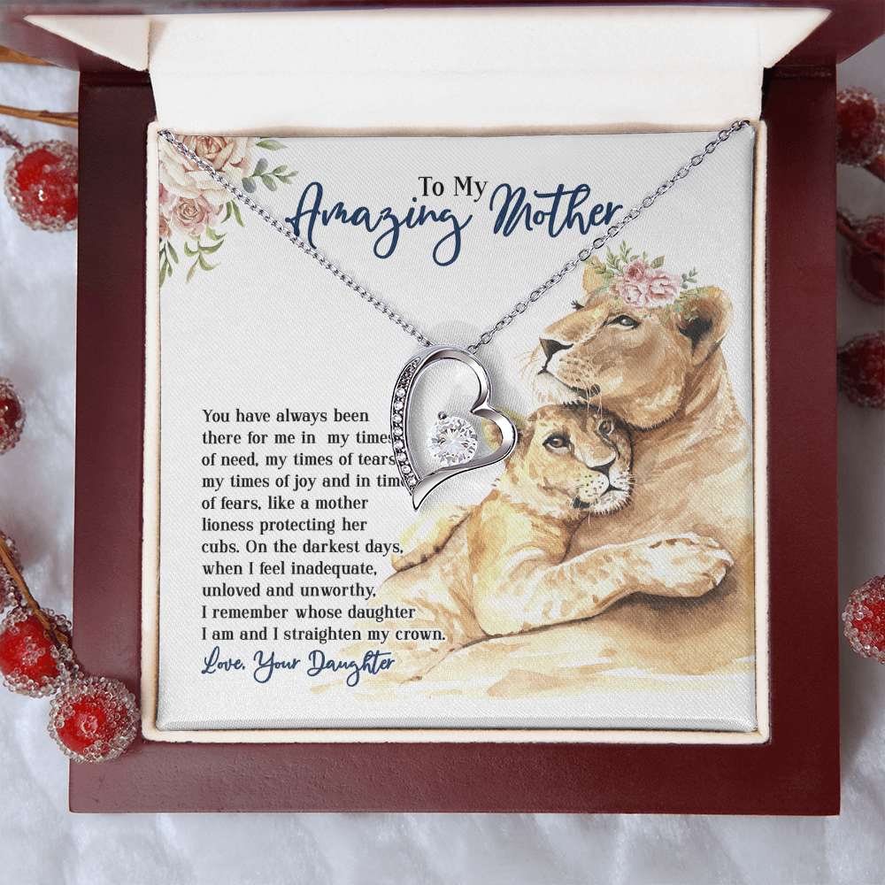 To My Amazing Mother, Mothers Day Gift Ideas, Jewelry for Her, Motivational Card Necklace for Wife From Daughter Christmas Birthday Present