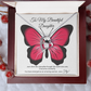 To My Beautiful Daughter Necklace, Meaningful Message Card Jewelry Box, Gift for Daughter's Birthday Graduation 2026, Thoughtful for Her from Mom Kids