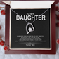 To My Daughter Meaningful Message Card Jewelry Gift for Daughter's Birthday 2026 or Graduation, Thoughtful for Her from Mom Dad Mama Papa Daddy Mommy, Elegant Necklaces with Sentimental Message