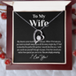 Amazing Wife Love Knot Necklace - I Love You, Personalized Anniversary Gift for Wife, Valentines Day Gift, To My Wife Necklace, Valentines Day Gifts For Wife, Necklace with love message for wife