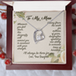 To My Loving Mom Necklace I Love You Mom Forever Love Necklace Gifts From Daughter Mom's Birthday Gift Mother's Day Gift Jewelry with Message Card and Gift Box, Appreciation Mom Jewelry Necklace with Sentimental Message Card Present