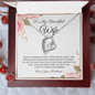 To My Wife Necklace With Message Card - Wife Birthday Gift - Anniversary Gift For Wife from Husband - Gift for wife from Husband - Wife Gift - Romantic Message for wife