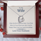 The Perfect Gift for Your Wife Necklace - Love Your Husband - Couple Necklace Set - Friendship Necklace - to My Wife Necklace - Valentines Day Gifts for Wife - Necklace for Wife From Husband