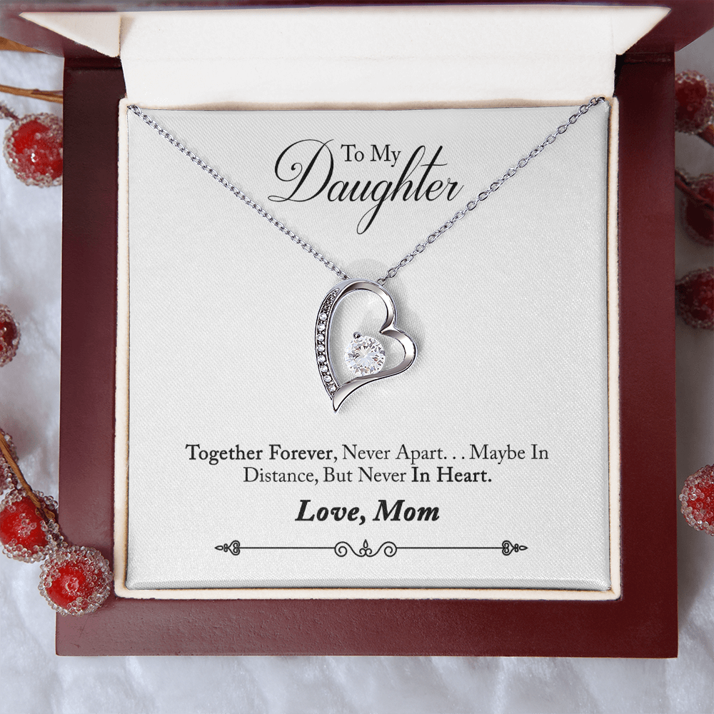 To My Daughter Meaningful Message Card Jewelry Gift for Daughter's Birthday 2026 or Graduation, Thoughtful for Her from Mom, Elegant Necklaces with Sentimental Message
