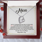 Mom Necklace with Forever Love Necklace from Daughter Son Mother Necklaces Jewelry Birthday Gifts for Mom, Mother's Day Gift for Mom from Son, Unique Moms Birthday Gift Ideas
