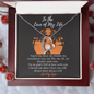 To The Love of My Life - Love-Knot - All My Love - To My Beautiful Wife Necklace Boxed Jewellery - Personalised Card Gift for Wife from Husband Lover - Romantic message for wife - Gift for Girlfriend