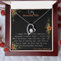 Gift For My Wife, Romantic Wife Gift, Wife Birthday Surprise, Romantic Gift for Wife, White Gold Pendant, To My Wife Necklace With Message Card, Wife Birthday Gift, Love Symbol  Neckless for wifey