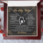 To My Wife Loving Your Husband - To my Wife Necklace- anniversary necklace for wife - Necklace with love message for wife - Best Birthday Gift for her