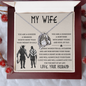Shieldmaiden Necklace for Your Wife - to My Wife Necklace With Message Card - Anniversary Gift for Wife - Warrior Woman Necklace Gift - Best Gift for Her - a Supportive Woman Gift Nacklace