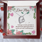 Dear Mom I Love You So Much Necklace, Mother Gifts, Appreciation Mom Jewelry Necklace with Sentimental Message Card Present (To My Loving Mom, Forever Love Necklace)