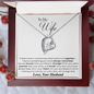 Perfect Gift for Wife - Diamond Heart Necklace - to My Wife Necklace With Message Card -  Anniversary Gift for Wife - Friendship Necklaces -  Customize Couple Necklace - Couple Necklace Set