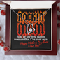 Rockin' Mom You're The Best Damn Woman That I've Ever Seen - Happy Mother's Day - Couple Necklace Set - Friendship Necklaces - Customize Couple Necklace - To My Wife Necklace From Husband - Personalized Wife Necklace Gift