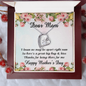 Dear Mom Happy Mother Gifts, Appreciation Mom Jewelry Necklace with Sentimental Message Card Present (To My Loving Mom, Forever Love Necklace), Mom Necklace Gifts for Women Birthday Gifts for Mama From Daughter Son