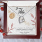 To My Wife Necklace - Gift for Wife Birthday - Happy Birthday My Love - Gift from Hubby - Gift for Spouse - Necklace Gift for newly married couple