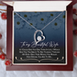 To My Beautiful Wife Necklace - To My Wife Necklace - To My Wife Necklace - Valentines Day Gifts For Wife - Romantic message for wife - Necklace for soulmate - Gift for Beautiful Spouse