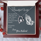 For My Beautiful Wife Love Your Husband, To My Wife Necklace, Valentines Day Gifts For Wife, Wife Birthday Gift, Anniversary Gift For Wife from Husband, Necless Gift for your Honourable soulmate