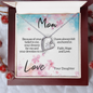 Mom Necklace, Mother Necklace, Jewelry for Mom, Birthday Gifts for Mom, Gift from Daughter, Mother's Day Gift, Gifts for Women, Mother Gifts, Appreciation Mom Jewelry Necklace with Sentimental Message Card Present (To My Loving Mom, Forever Love Necklace)