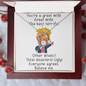 Anniversary necklace for wife, Necklace with love message for wife, Gift For Her, Personalizes Jewelry, Alluring Beauty Necklace You are a great Wife The Best Terrific, Best Gift for her, Gold Woman Name Jewelry